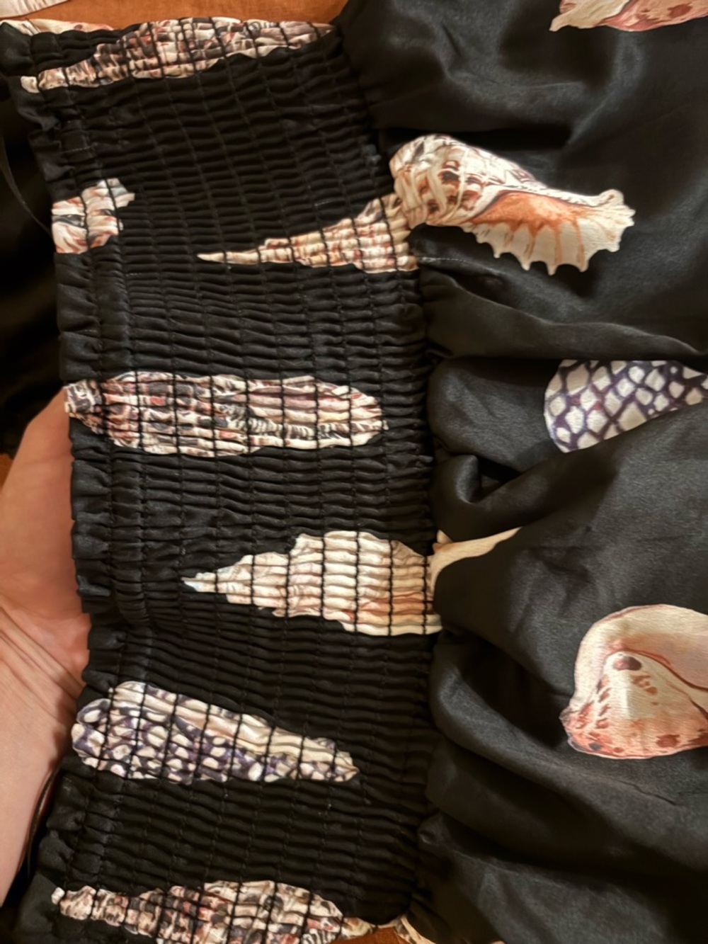Show Me Your MuMu Milo’s Maxi Dress -  Black with Pink & Cream Shell Print - Picture 14 of 15